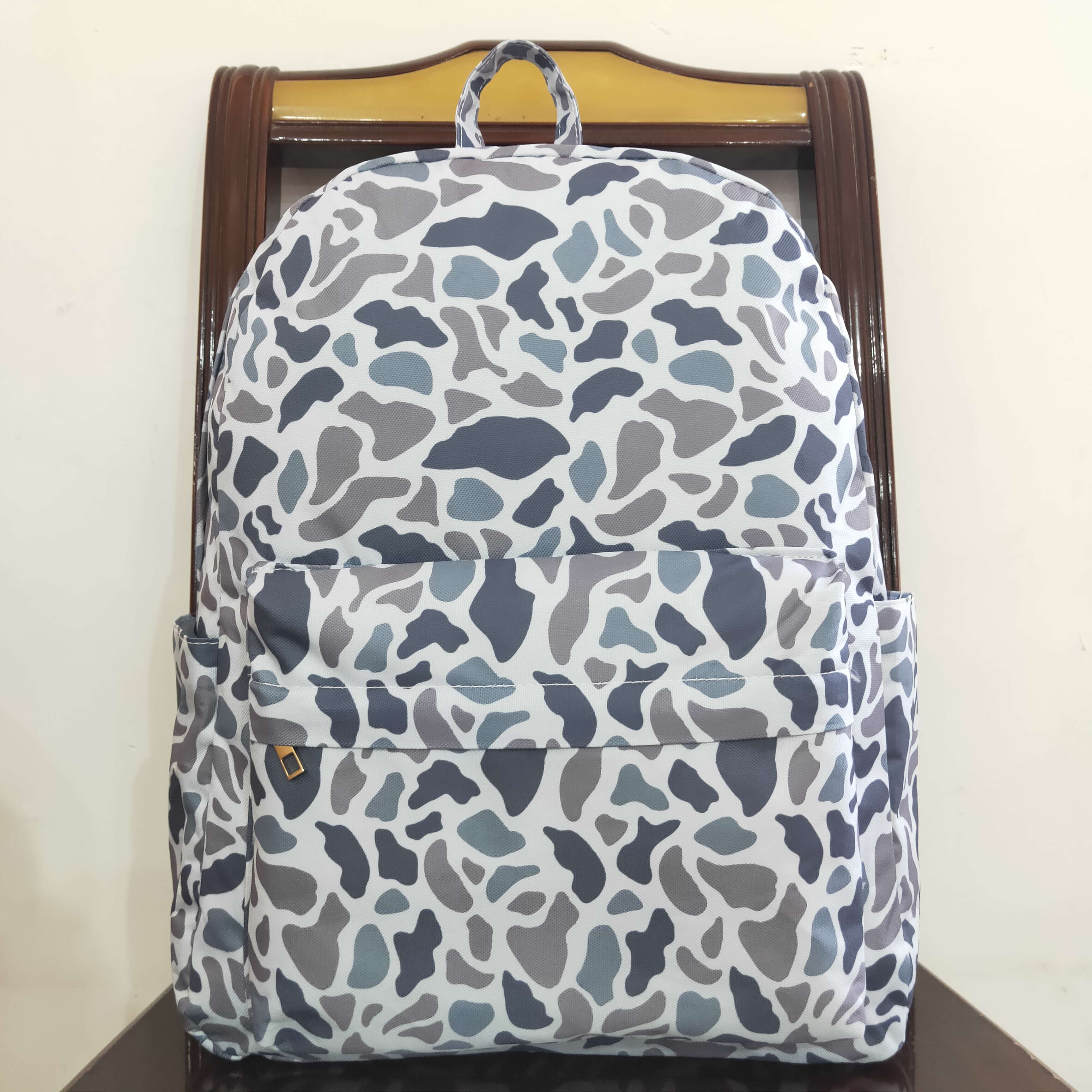 Kids Outdoor Backpack - Wholesale RTS Factory Children Camo Grey