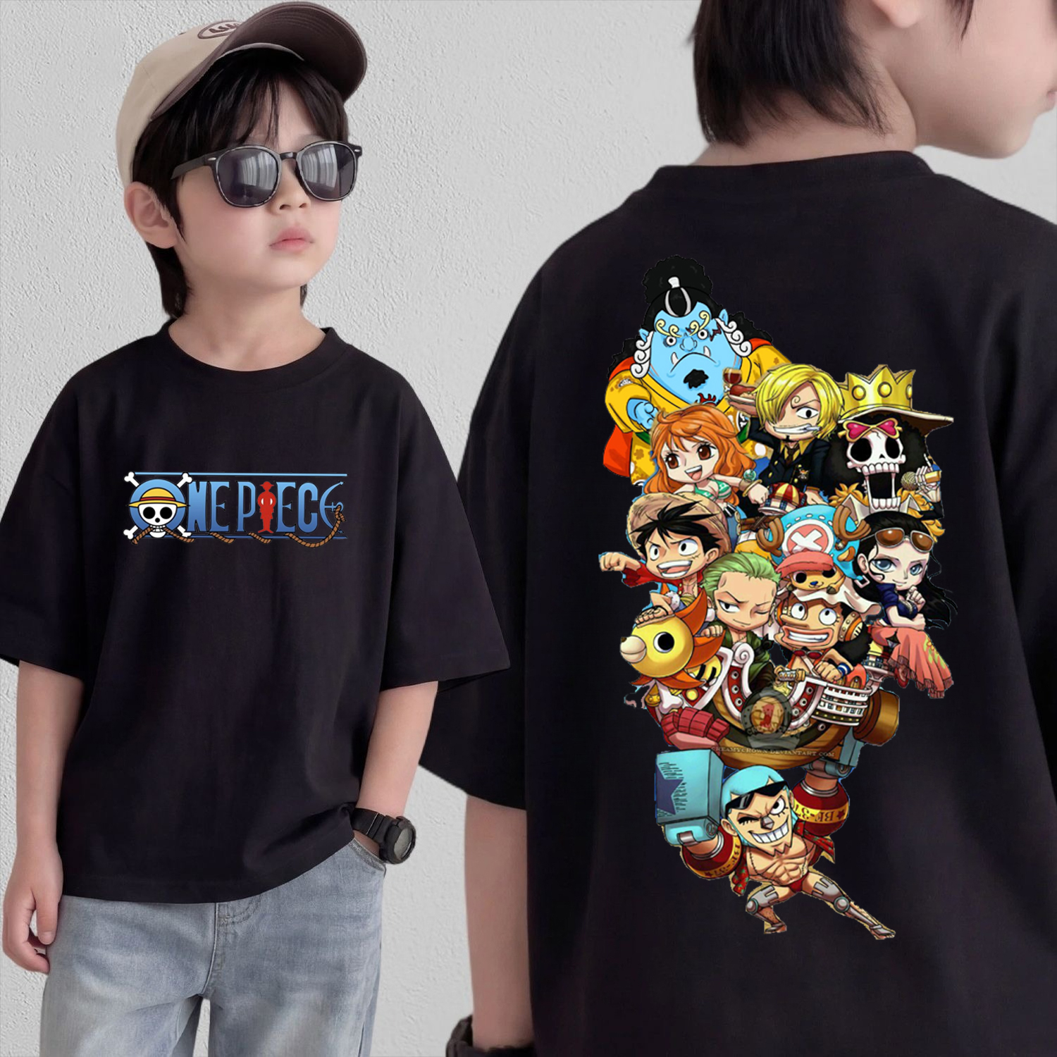 Tee Ball Set - Anime One Piece Cosplay T-Shirt Cotton