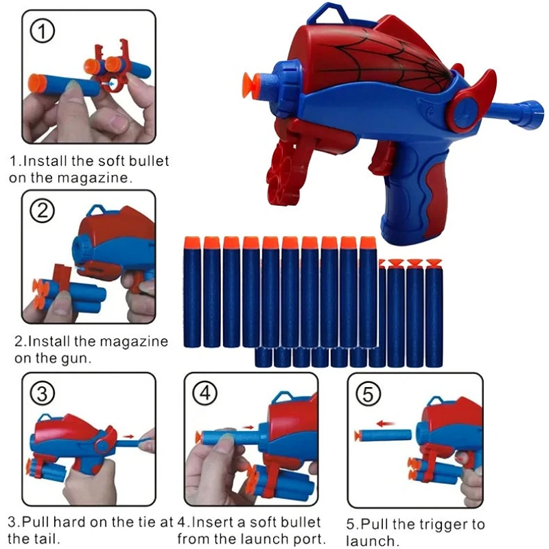 Kids Indoor Outdoor Games - Marvel Spider Man Suction Cup Launch