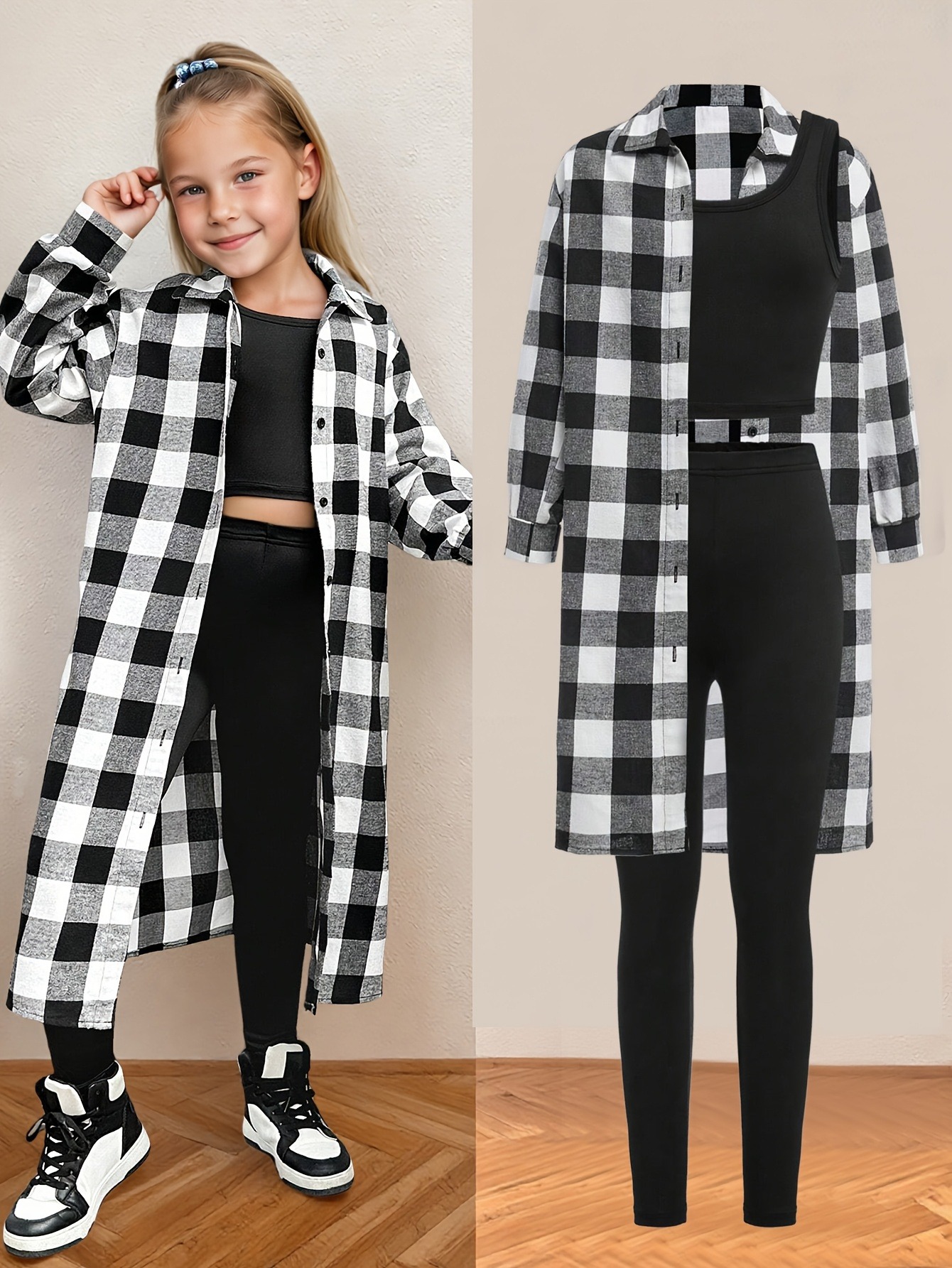 Kids Outdoor Lounge Set - Comfy Kids Girls 3-Piece Set, Soft