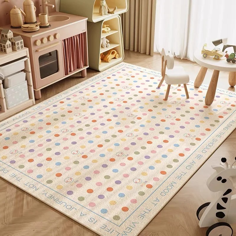 Kids Outdoor Lounge Set - Cute Polka Dots Play Carpet Lot