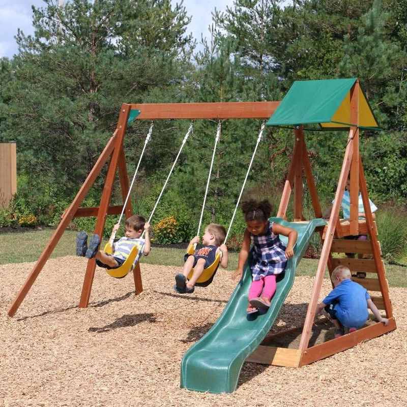 Kids And Children Outdoor Wood - Kids Outdoor Slide Set recension och pris