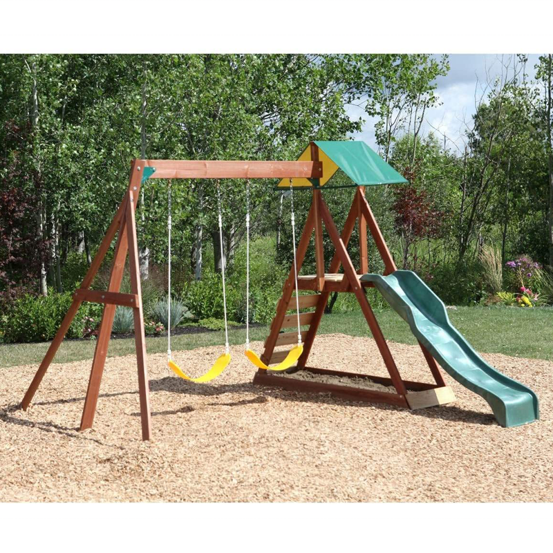 Kids And Children Outdoor Wood - Kids Outdoor Slide Set recension och pris