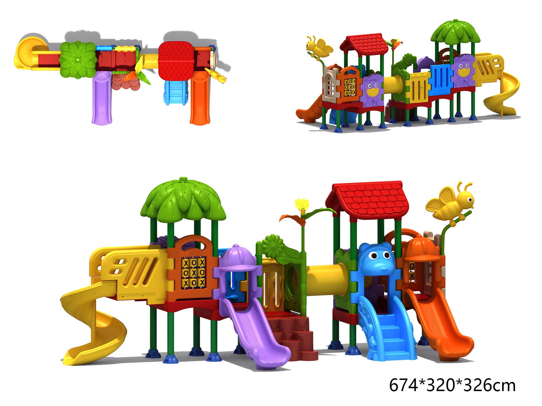 KID Playground Playhouse Sets  - Kids Outdoor Slide Set recension och pris