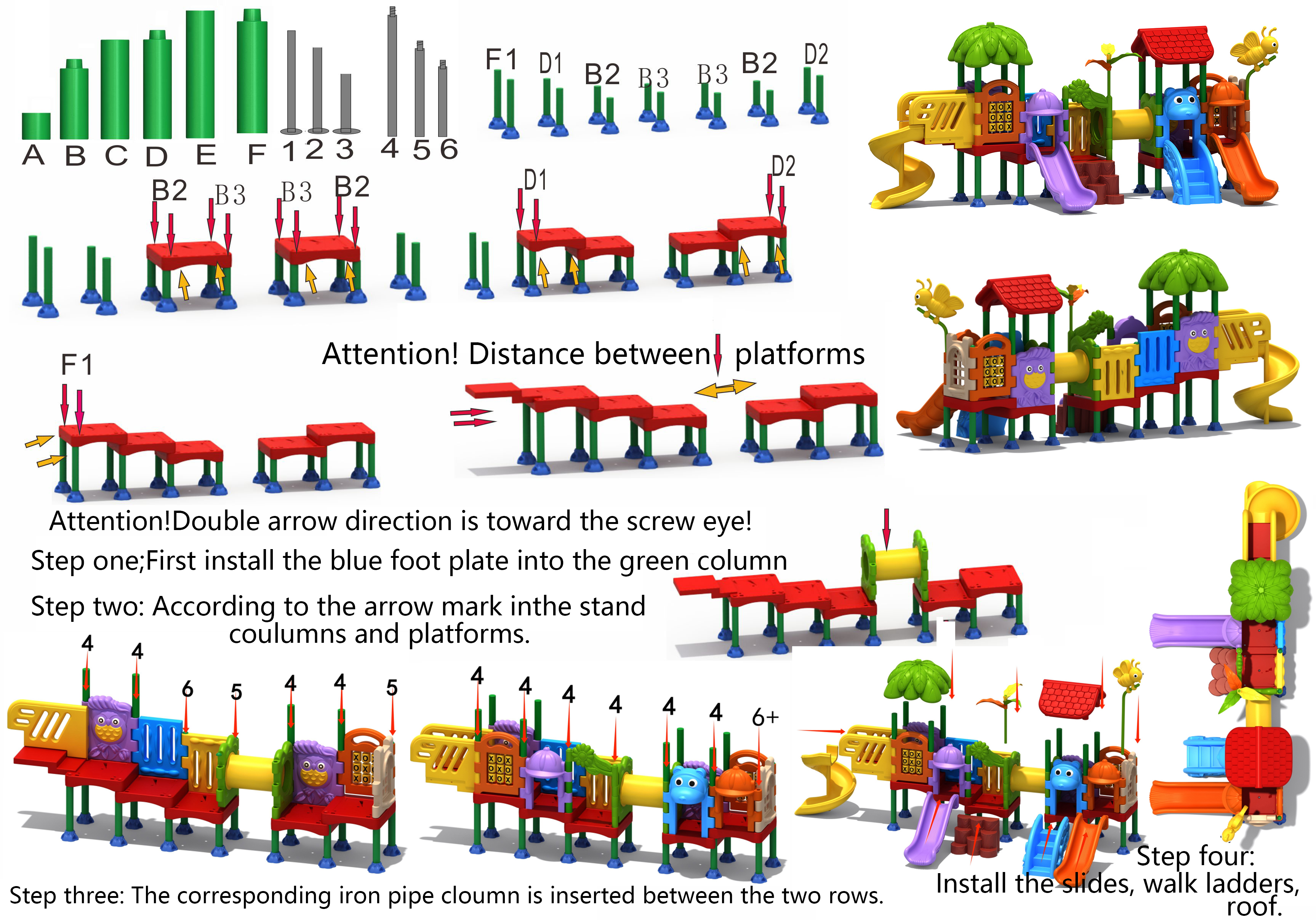 KID Playground Playhouse Sets  - Kids Outdoor Slide Set recension och pris