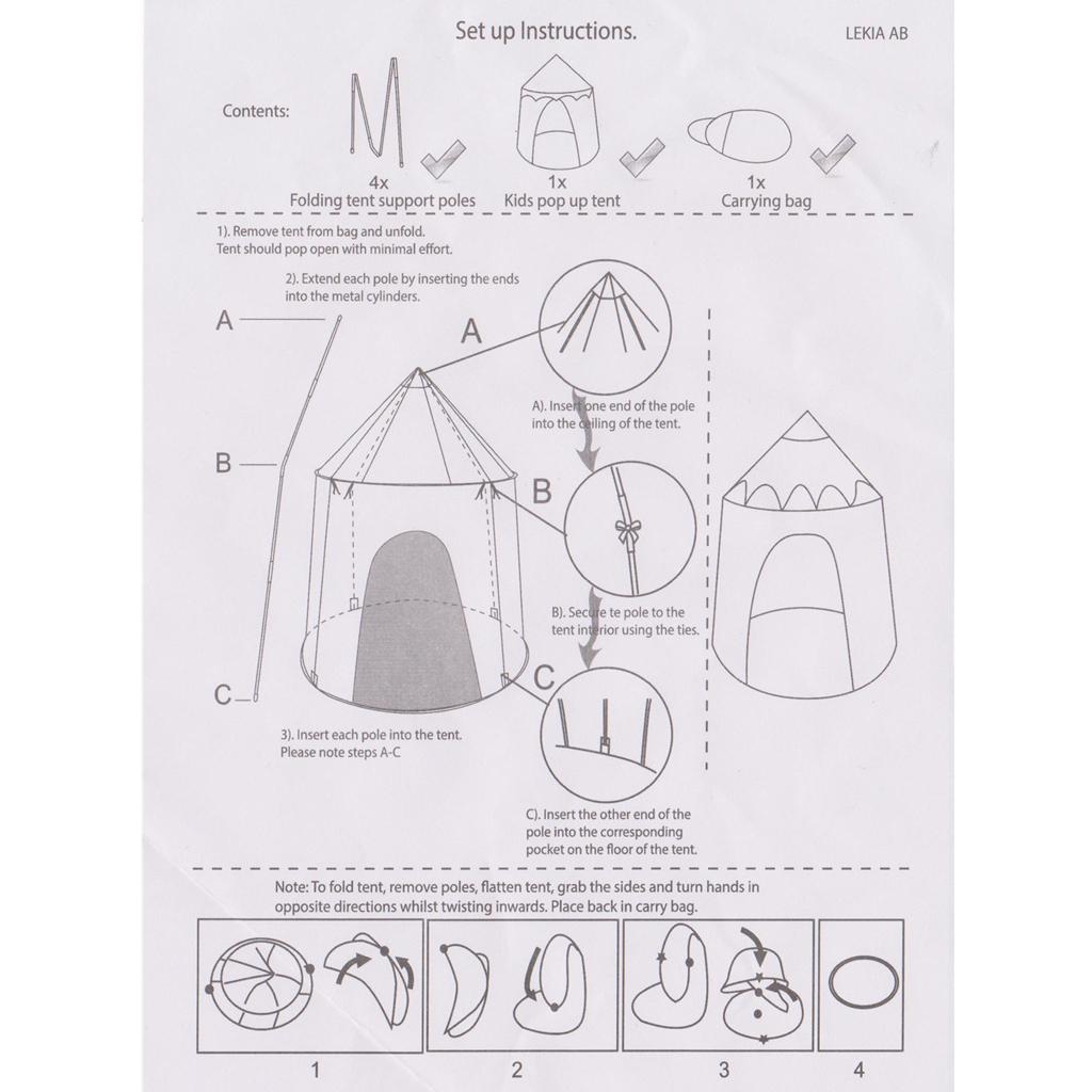 Kids Tent Toy Pop Up Castle Pl - Outdoor Tent Playhouse recension och pris