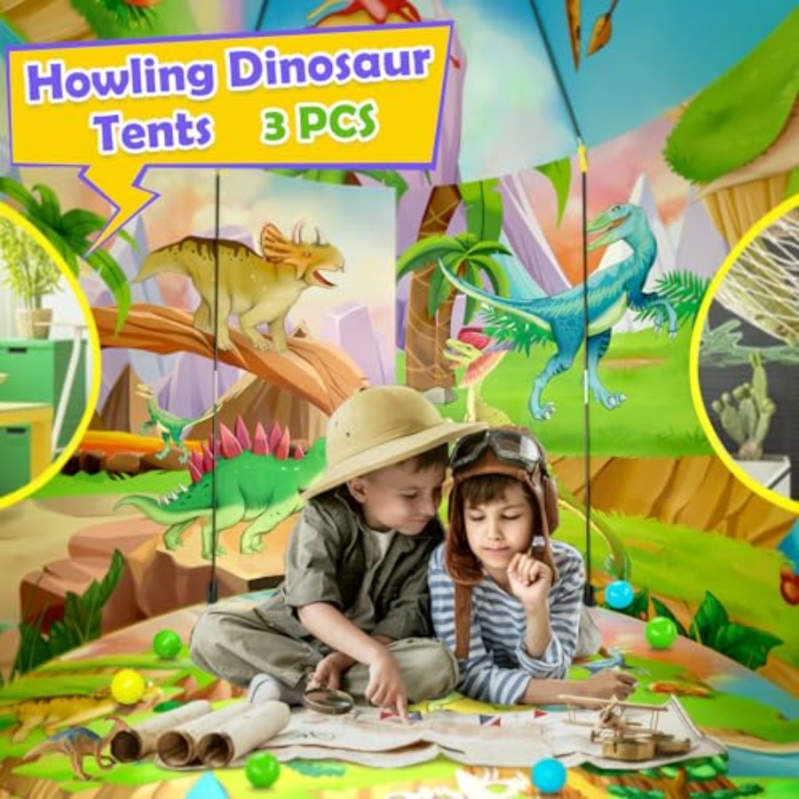 3pc Dinosaur Play Tent for:Pol - Outdoor Tent Playhouse recension och pris