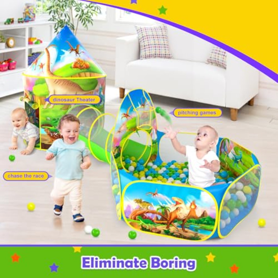3pc Dinosaur Play Tent for:Pol - Outdoor Tent Playhouse recension och pris
