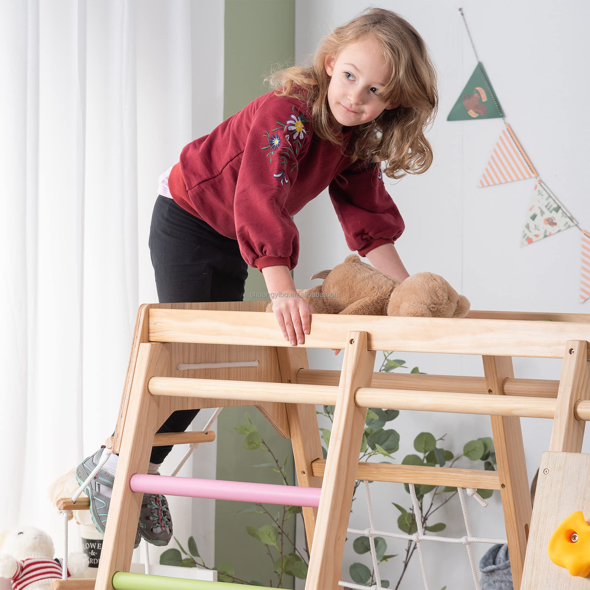 Climbing Walls Amusement Park  - Kids Outdoor Slide Set recension och pris