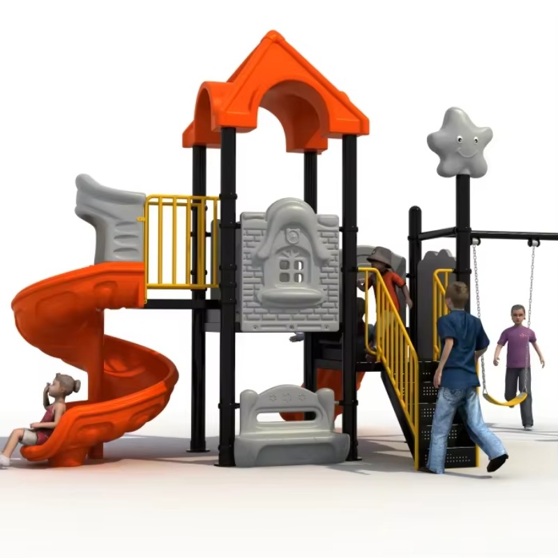 Outdoor Steel Plastic Swing Se - Kids Outdoor Slide Set recension och pris