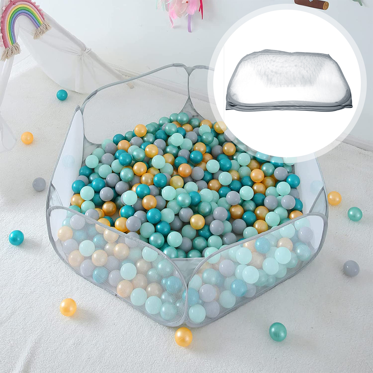 Baby Ocean Ball Pool Portable  - Kids Outdoor Fence recension och pris