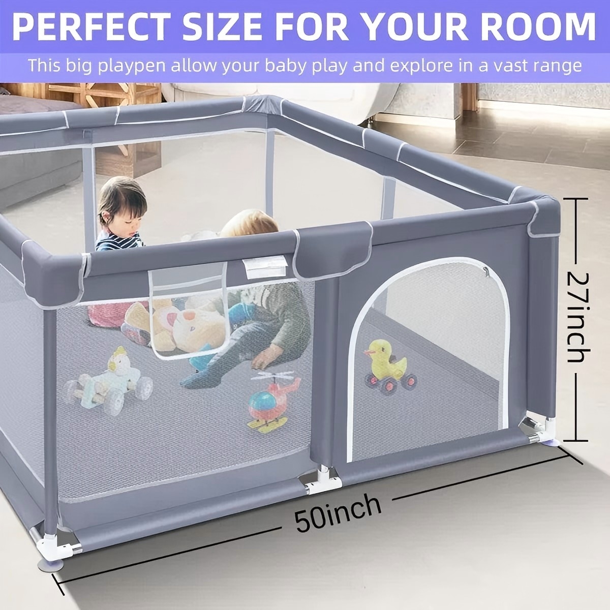 Baby Playpen, Extra Large Play - Kids Outdoor Fence recension och pris