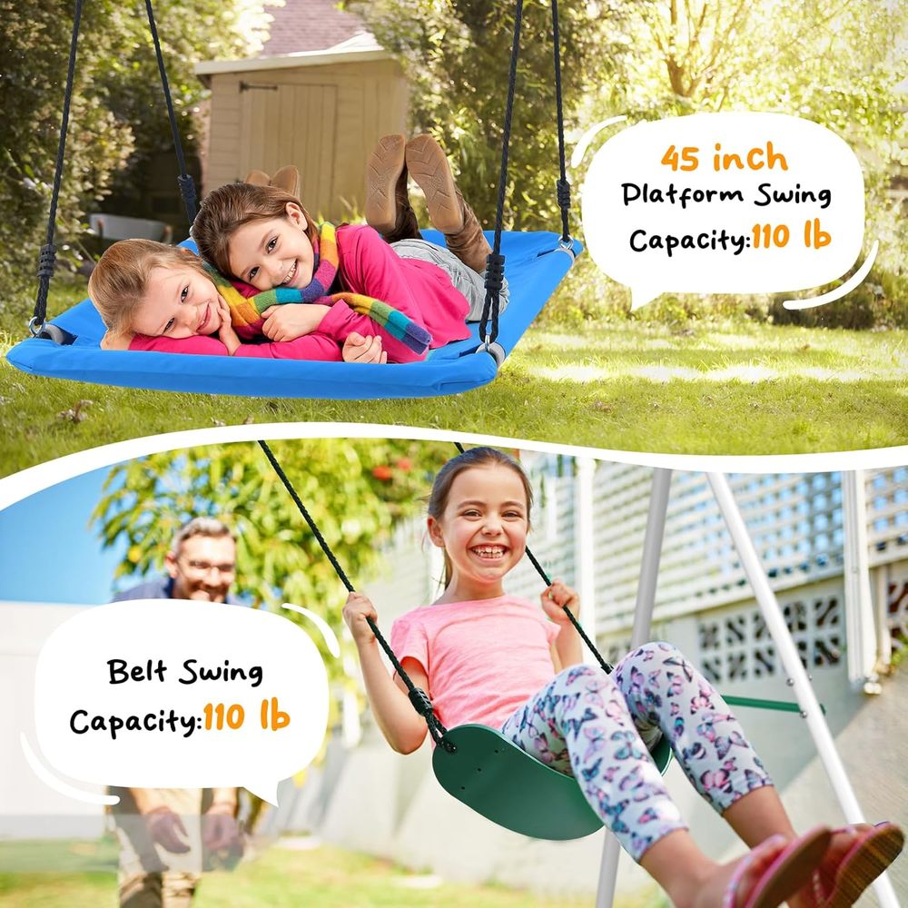 Swing Sets or Backyard with Mo - Kids Outdoor Slide Set recension och pris