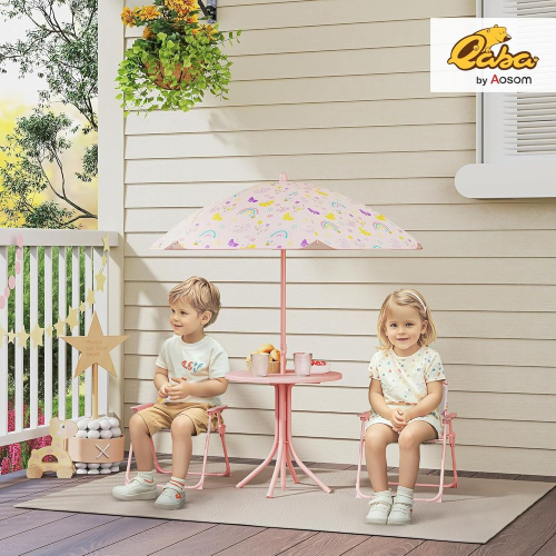Kids Picnic Table and Chair Se - Kids Outdoor Table With Umbrella recension och pris