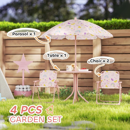 Kids Picnic Table and Chair Se - Kids Outdoor Table With Umbrella recension och pris