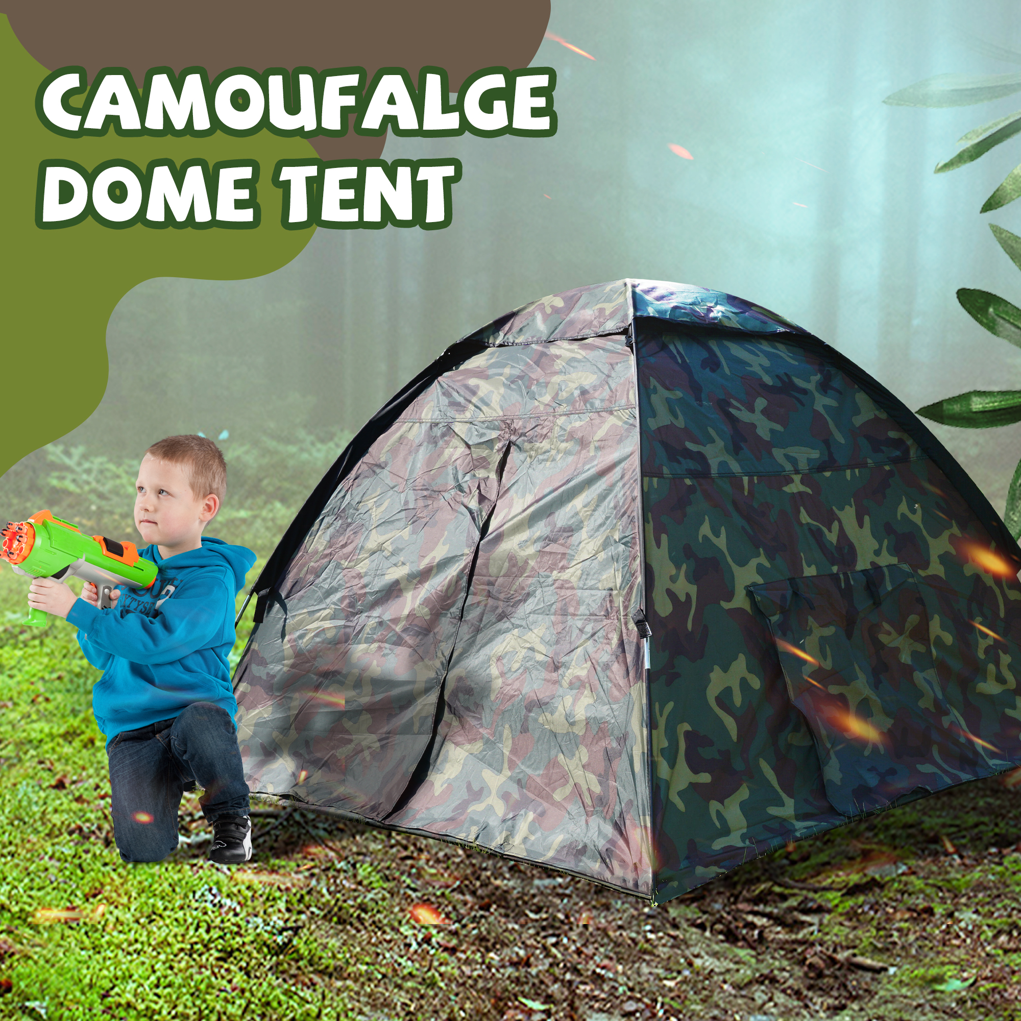 Children Play Tent Camouflage  - Kids Outdoor Play Ideas recension och pris