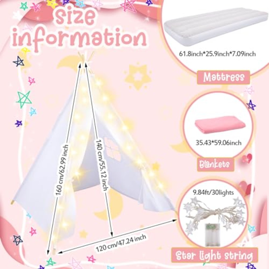 Slumber party teepee tent for  - Kids Outdoor Teepee recension och pris