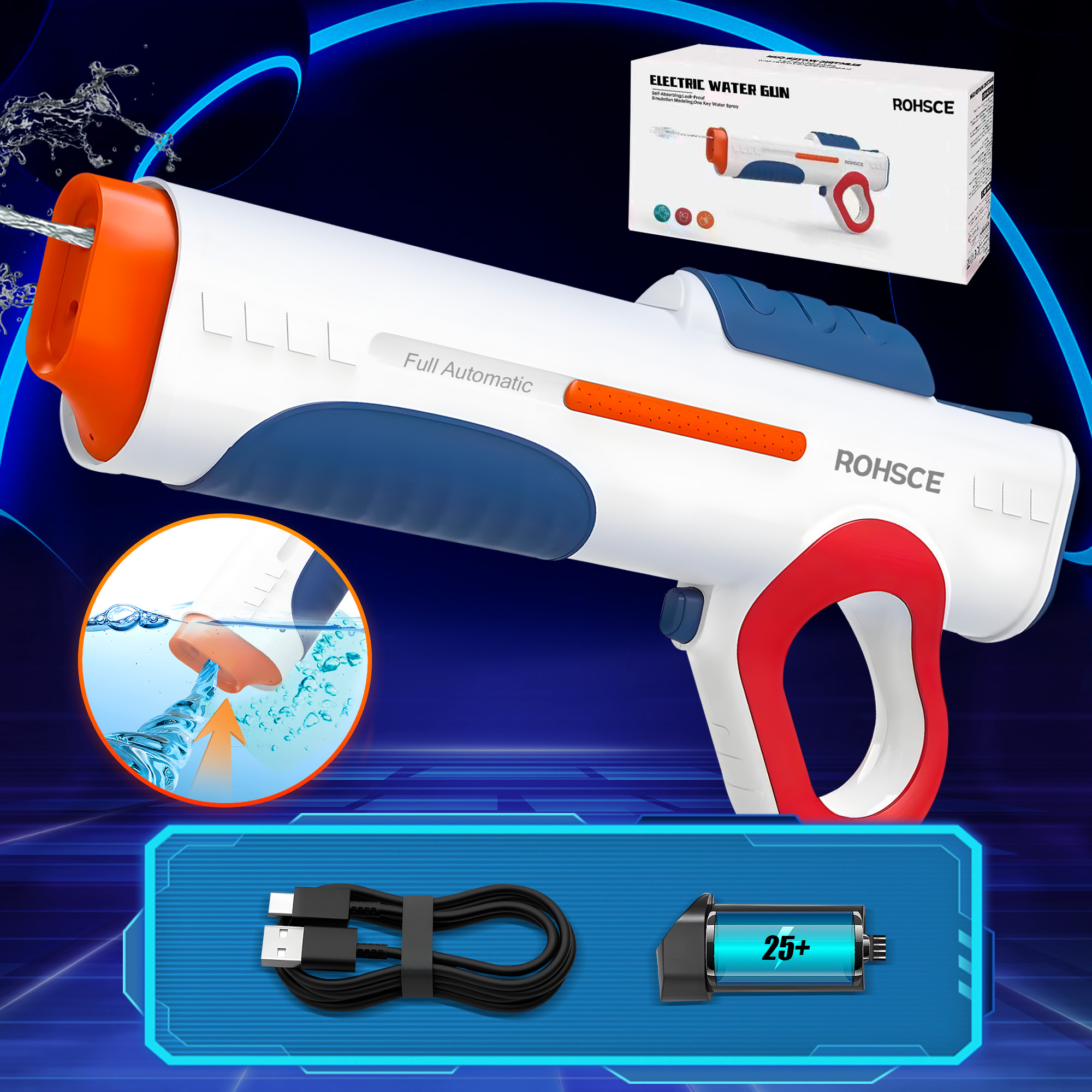 Electric Water Gun Most Powerf - Kids Outdoor Nature Toys recension och pris