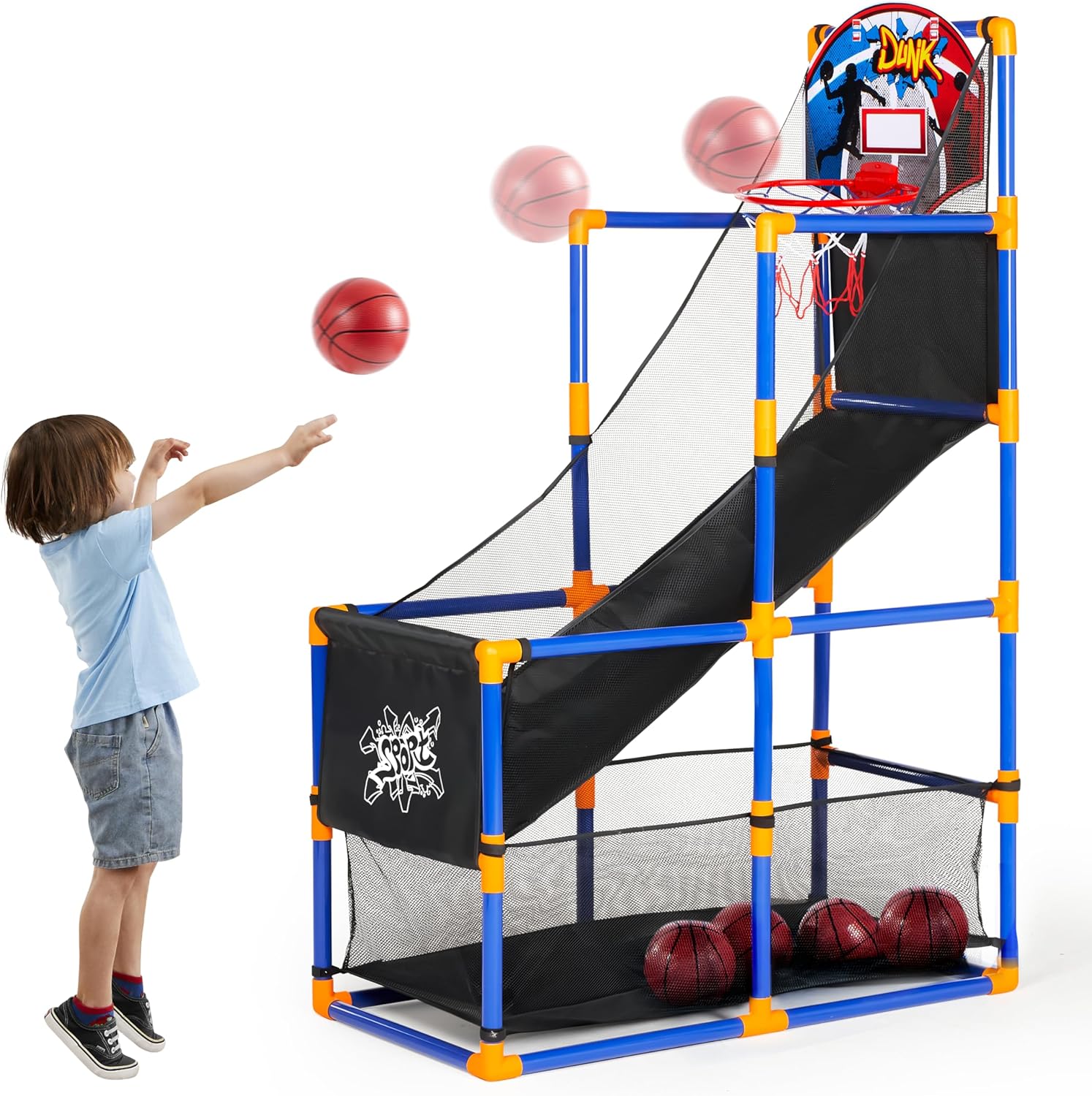 Arcade Basketball Game Set wit - Kids Indoor Outdoor Games recension och pris