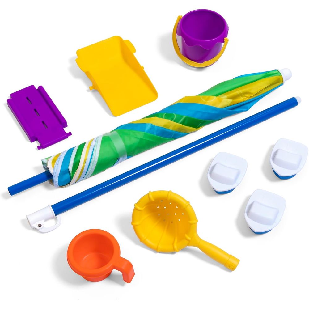 Step2 Waterpark Wonders Two Ti - Kids Outdoor Table With Umbrella recension och pris