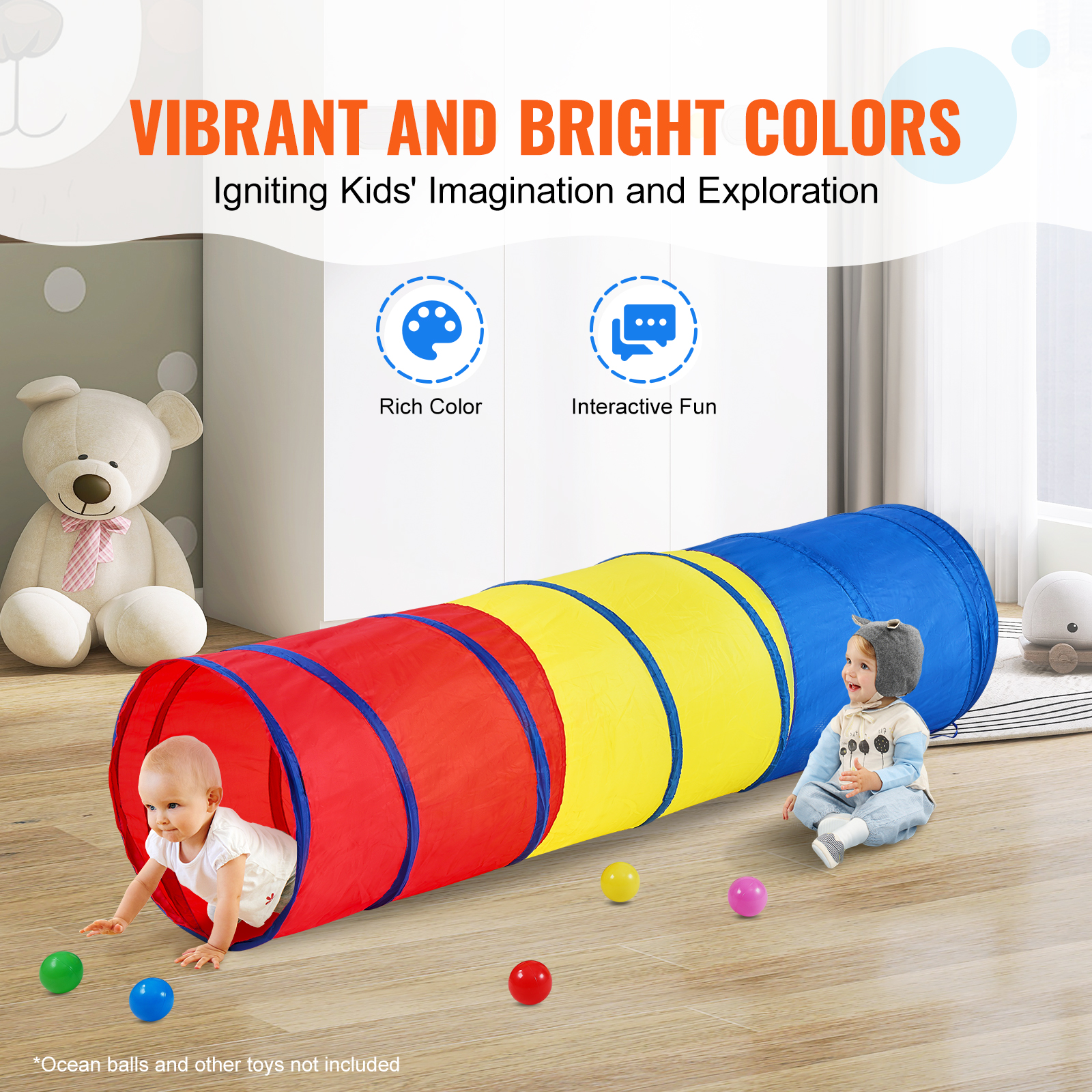VEVOR Kids Play Tunnel Tent/ C - Kids Outdoor Teepee recension och pris