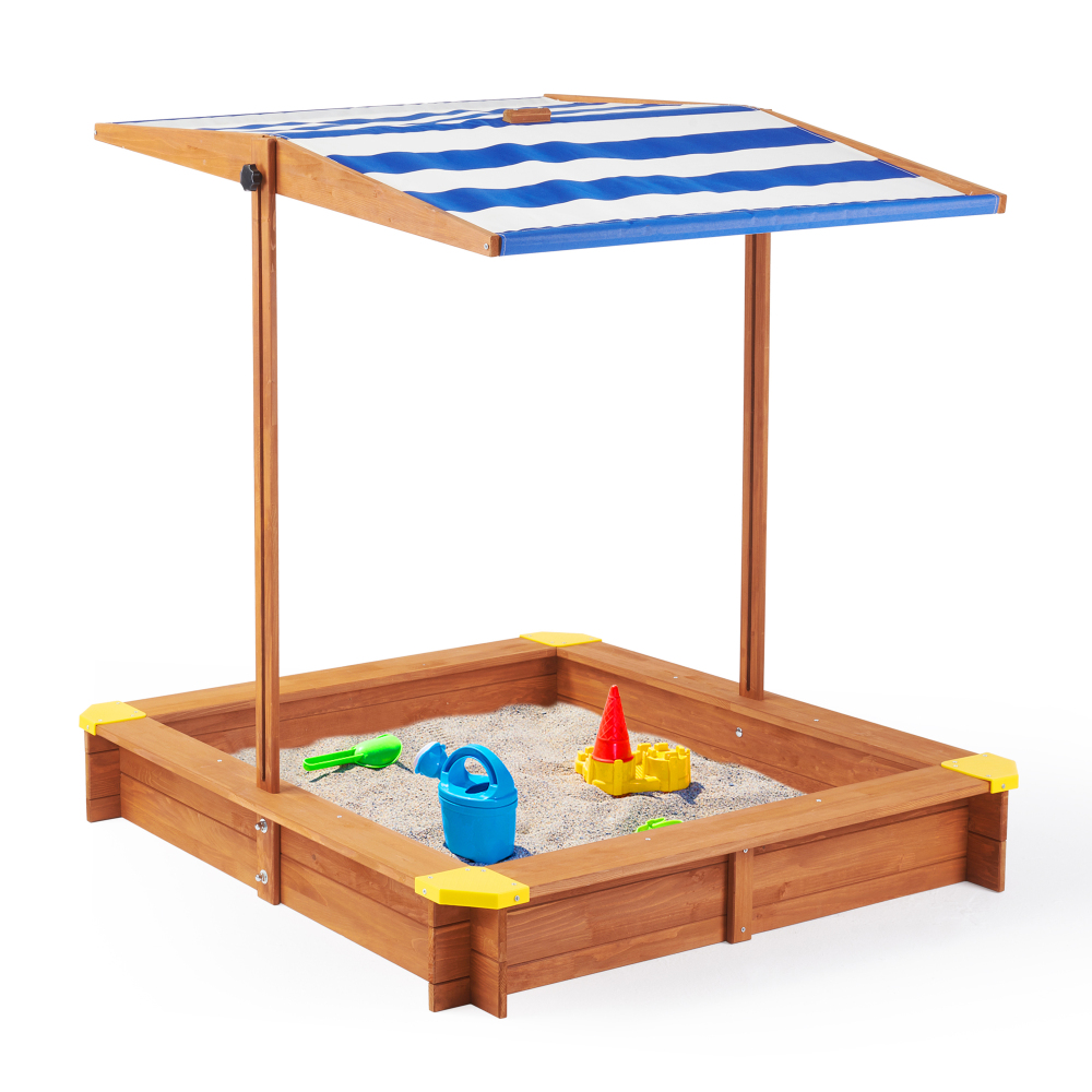 Wooden Kids Picnic Table, Sand - Kids Outdoor Table With Umbrella recension och pris