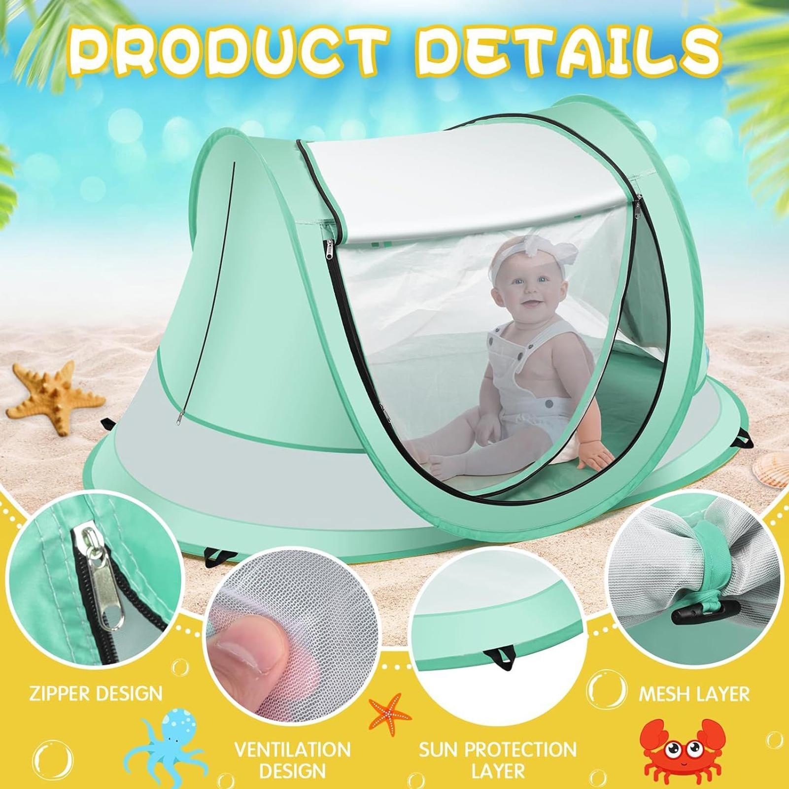 Kids Beach Tent UPF 50 Childre - Outdoor Tent Playhouse recension och pris