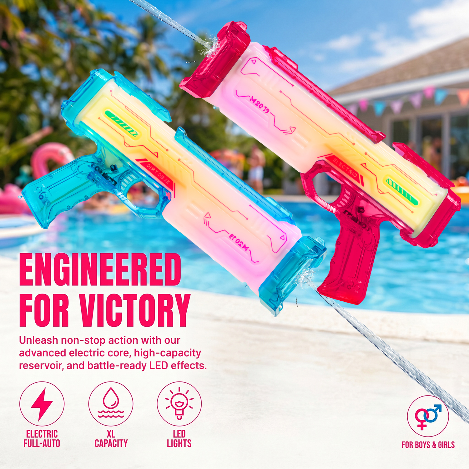 Electric Water Guns for Adults - Kids Outdoor Nature Toys recension och pris