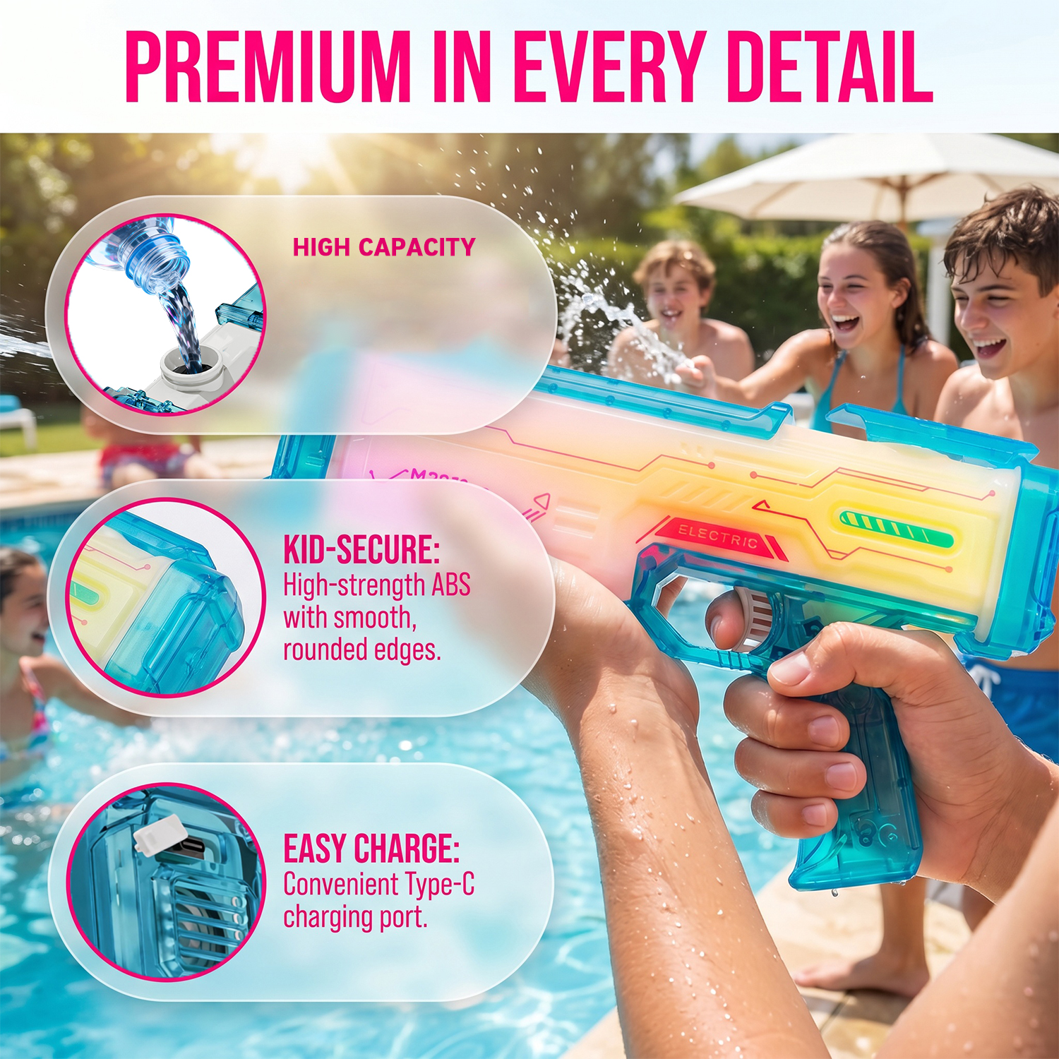 Electric Water Guns for Adults - Kids Outdoor Nature Toys recension och pris