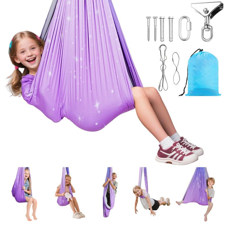 Sensory Swing, Double-Layer Fa - Kids Outdoor Yoga recension och pris