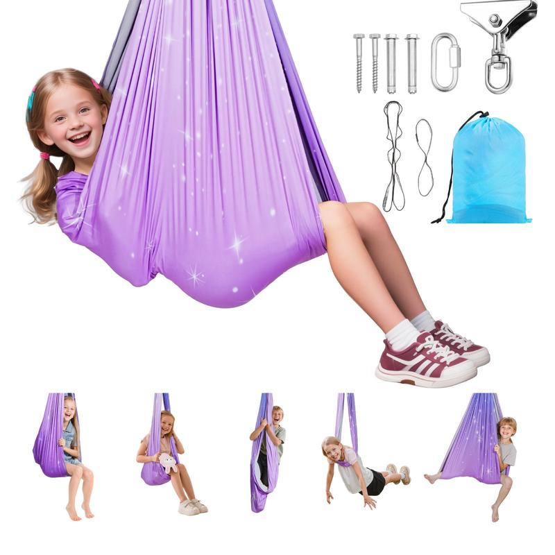 Sensory Swing, Double-Layer Fa - Kids Outdoor Yoga recension och pris