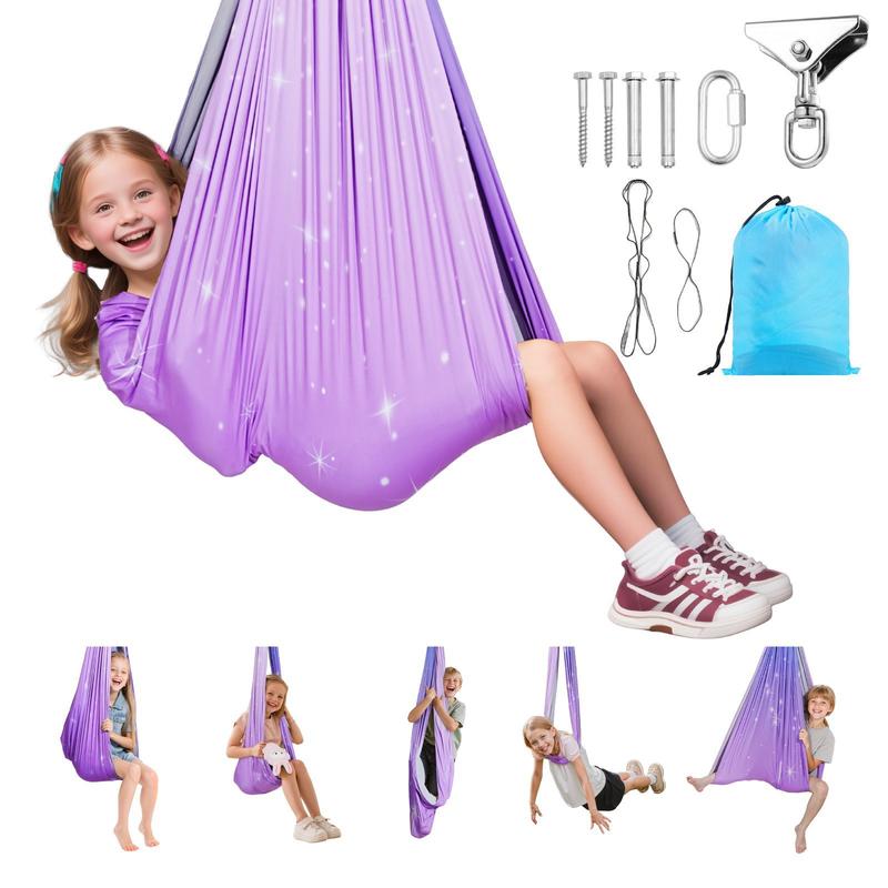 Sensory Swing, Double-Layer Fa - Kids Outdoor Yoga recension och pris