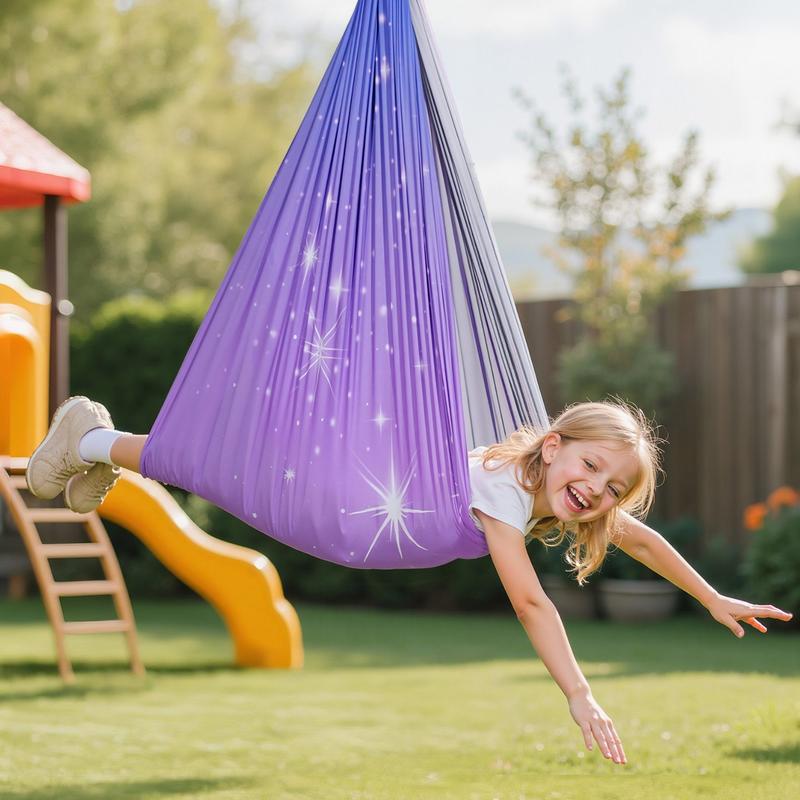 Sensory Swing, Double-Layer Fa - Kids Outdoor Yoga recension och pris