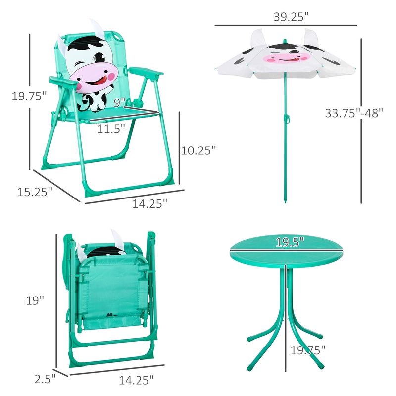 Outdoor Folding Kids Table and - Kids Outdoor Table With Umbrella recension och pris