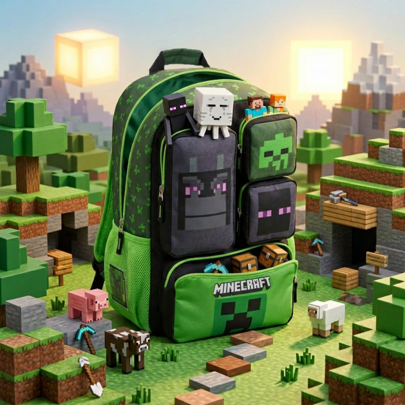 In Stock Minecraft Backpack La - Kids Outdoor Backpack recension och pris