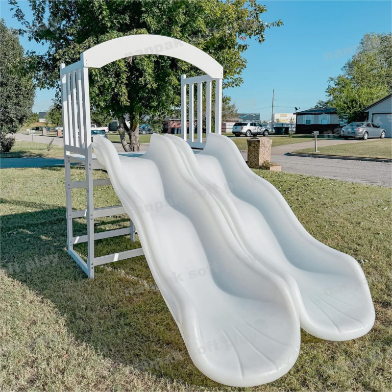 Hot Sale White Double Slide In - Kids Outdoor Slide Set recension och pris