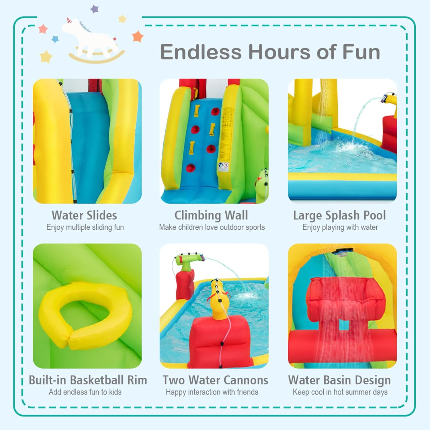 Mega Inflatable Water Park Bou - Kids Outdoor Climber recension och pris