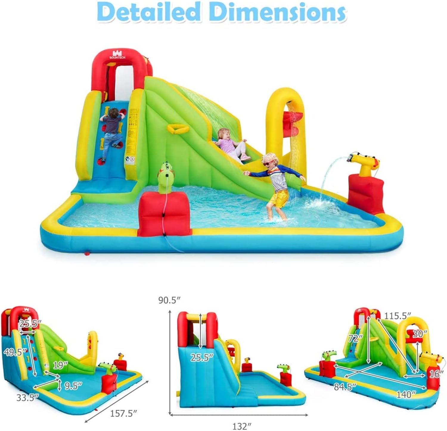 Mega Inflatable Water Park Bou - Kids Outdoor Climber recension och pris
