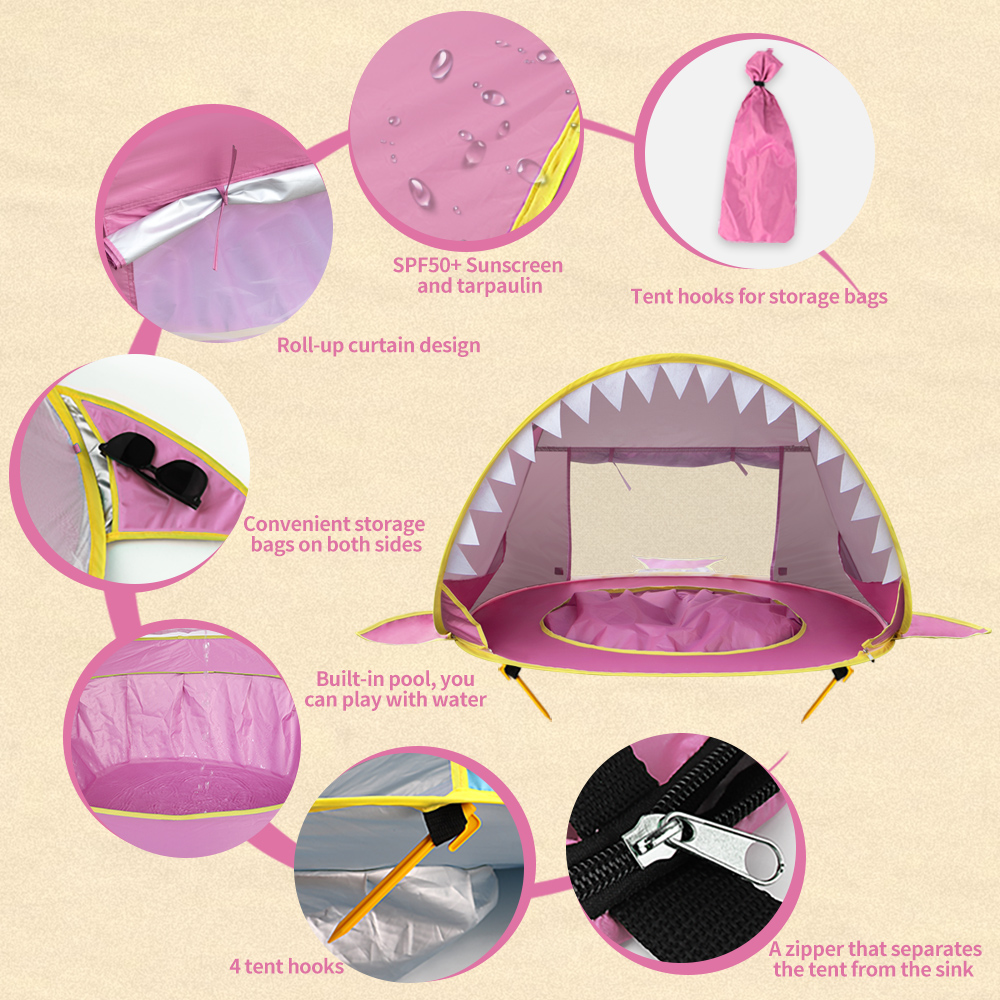 Kids Baby Pop Up Beach Tent wi - Outdoor Tent Playhouse recension och pris