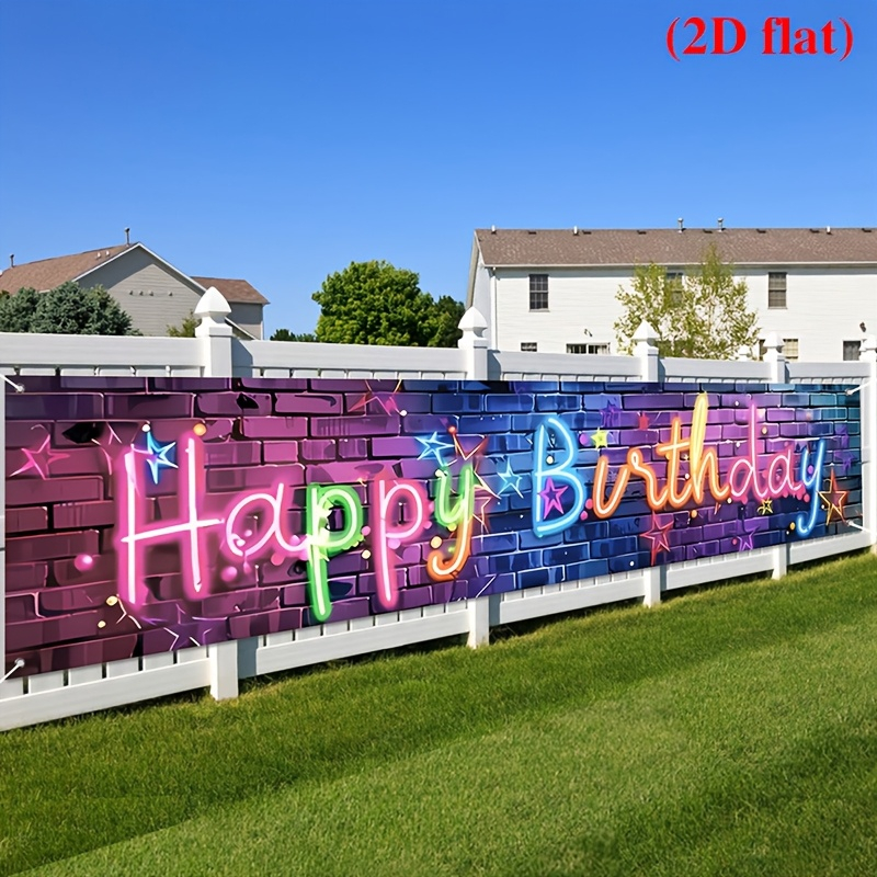 VIKAMA Neon Happy Birthday Ban - Kids Outdoor Fence recension och pris