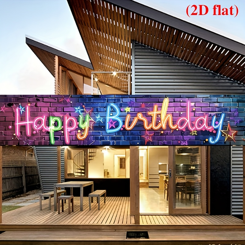 VIKAMA Neon Happy Birthday Ban - Kids Outdoor Fence recension och pris