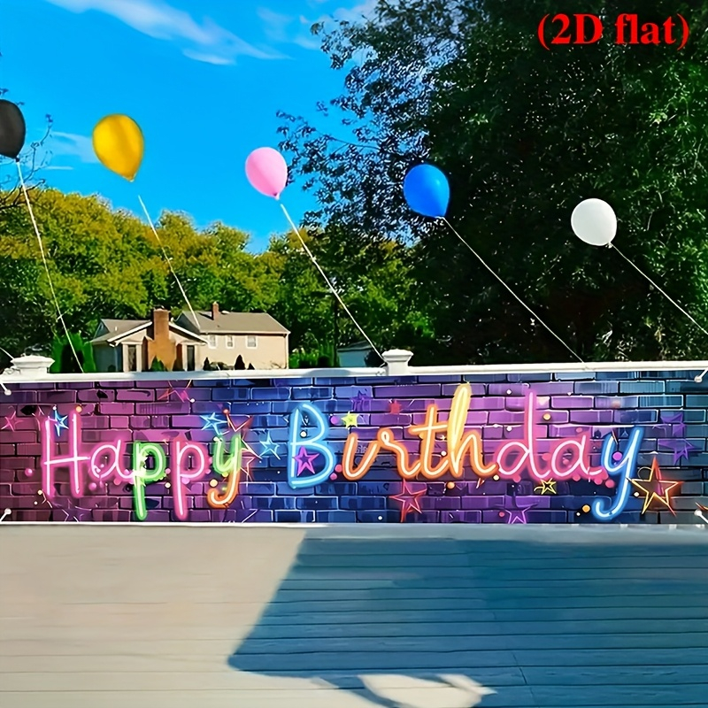 VIKAMA Neon Happy Birthday Ban - Kids Outdoor Fence recension och pris