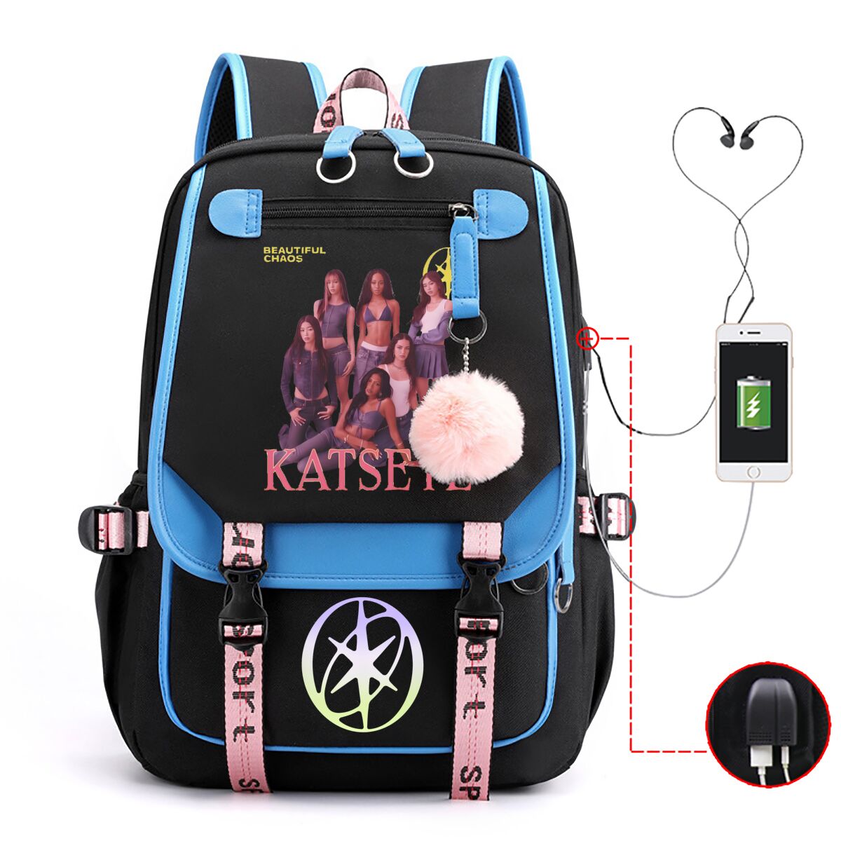Katseye Backpack Students Back - Kids Outdoor Backpack recension och pris