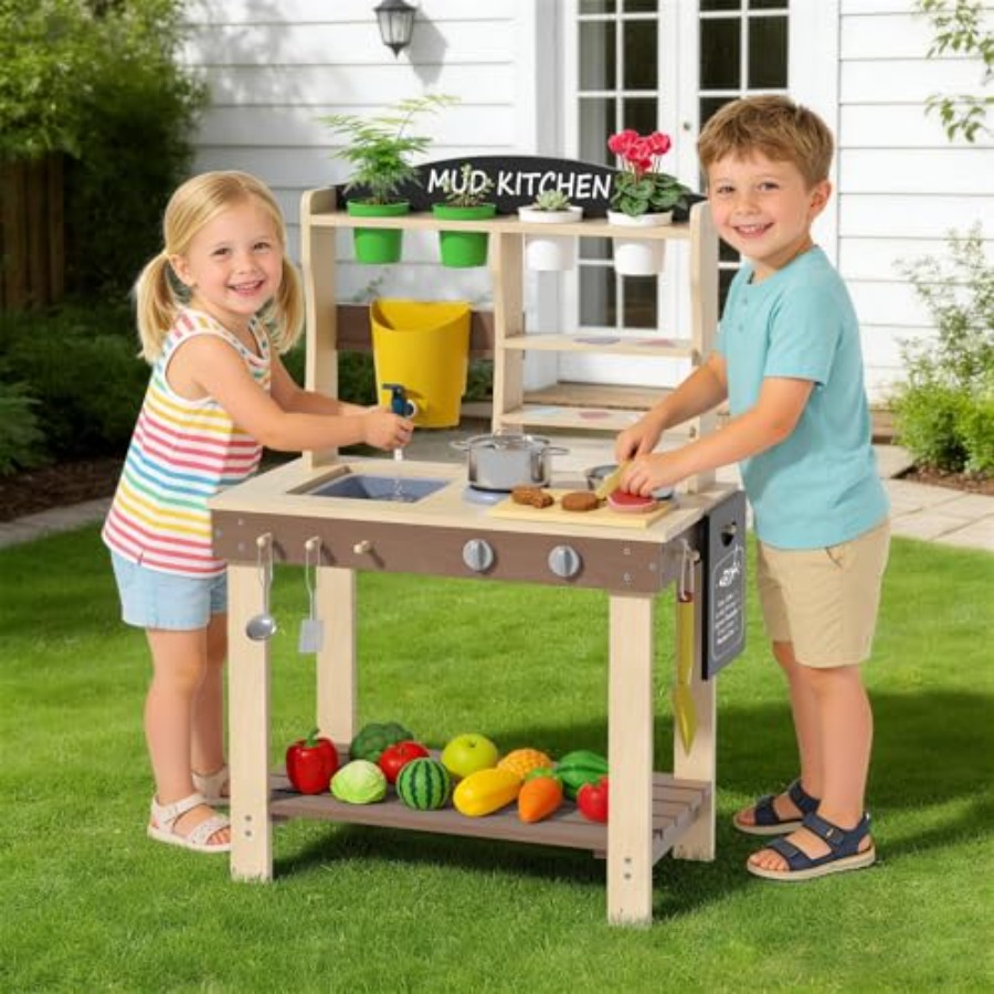 Outdoor mud kitchen for kids a - Kids Outdoor Mud Kitchen Accessories recension och pris