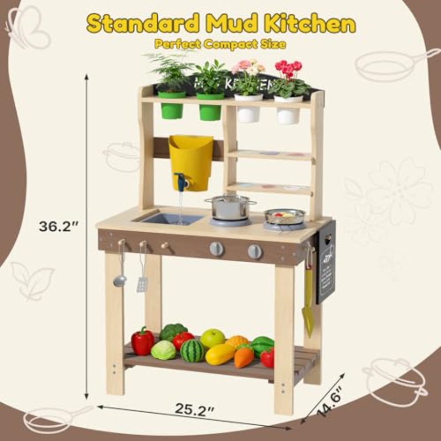 Outdoor mud kitchen for kids a - Kids Outdoor Mud Kitchen Accessories recension och pris