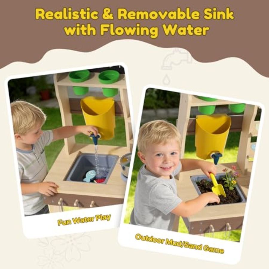 Outdoor mud kitchen for kids a - Kids Outdoor Mud Kitchen Accessories recension och pris