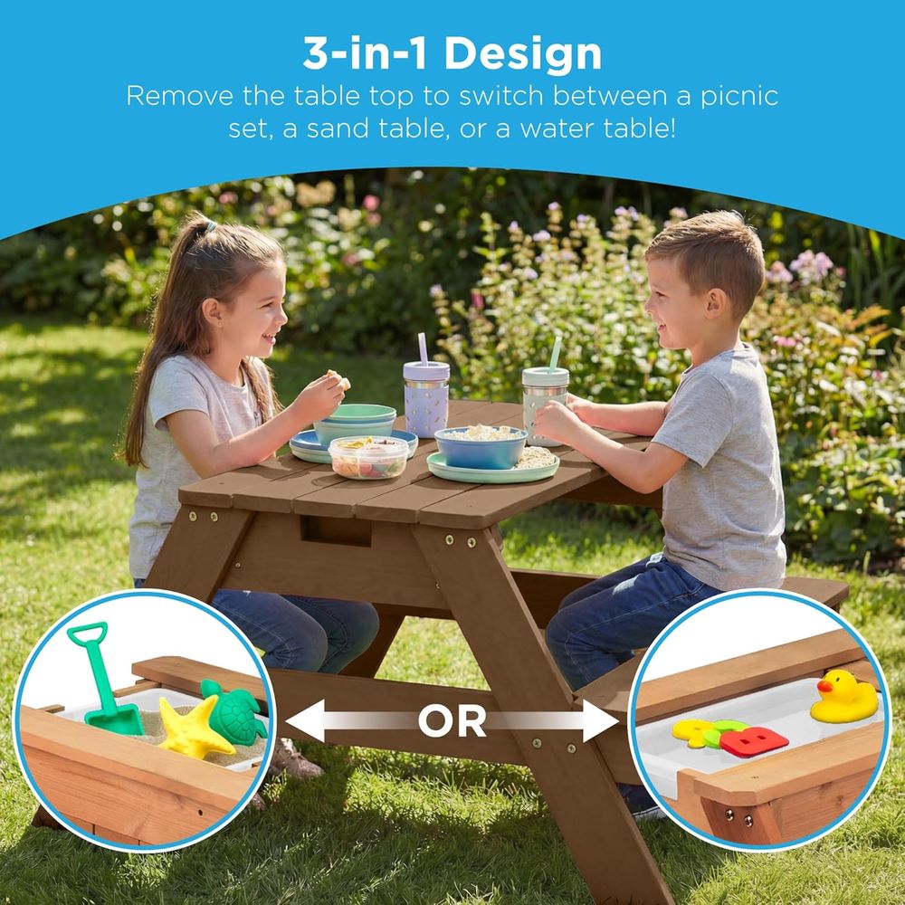 Kids Picnic Table with Umbrell - Kids Outdoor Table With Umbrella recension och pris