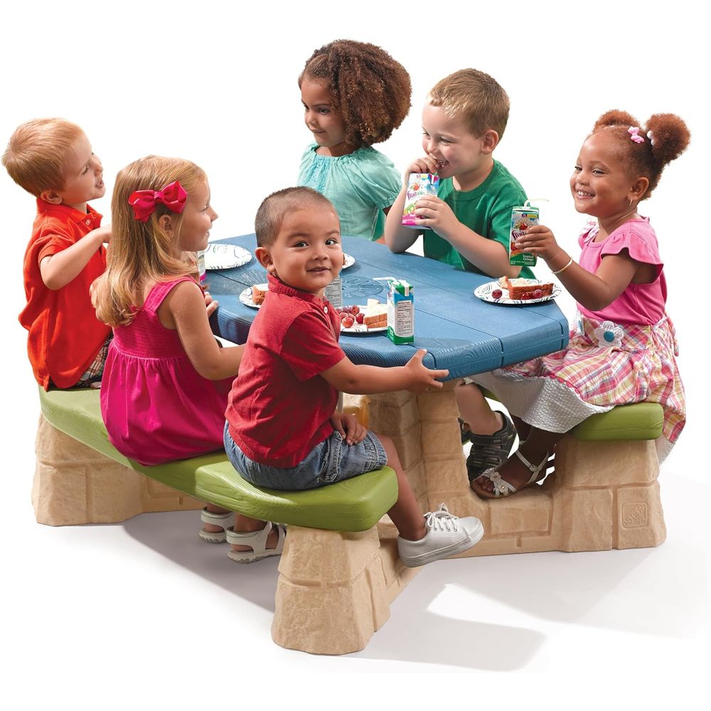 Naturally Playul Kids Picnic T - Kids Outdoor Table With Umbrella recension och pris