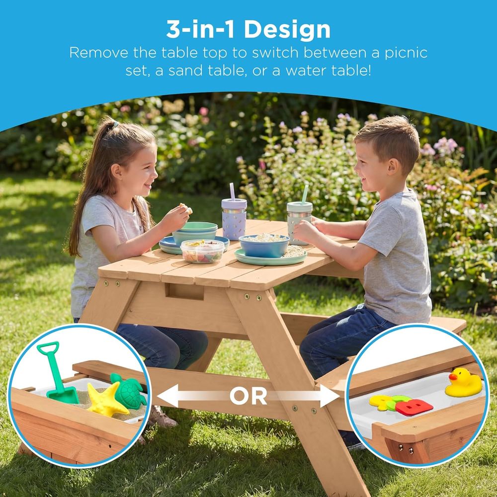 Kids Picnic Table with Umbrell - Kids Outdoor Table With Umbrella recension och pris