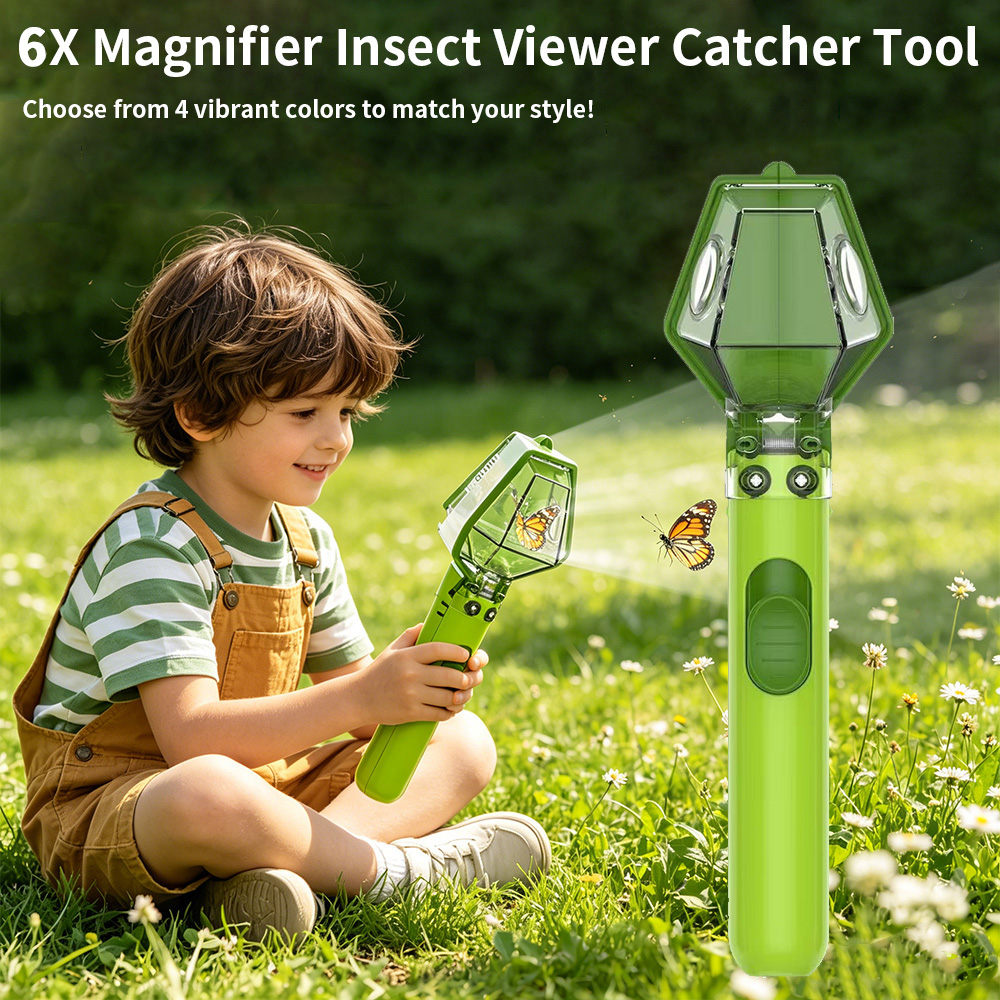6X Magnifier Kids Bug Catcher, - Kids Outdoor Nature Toys recension och pris
